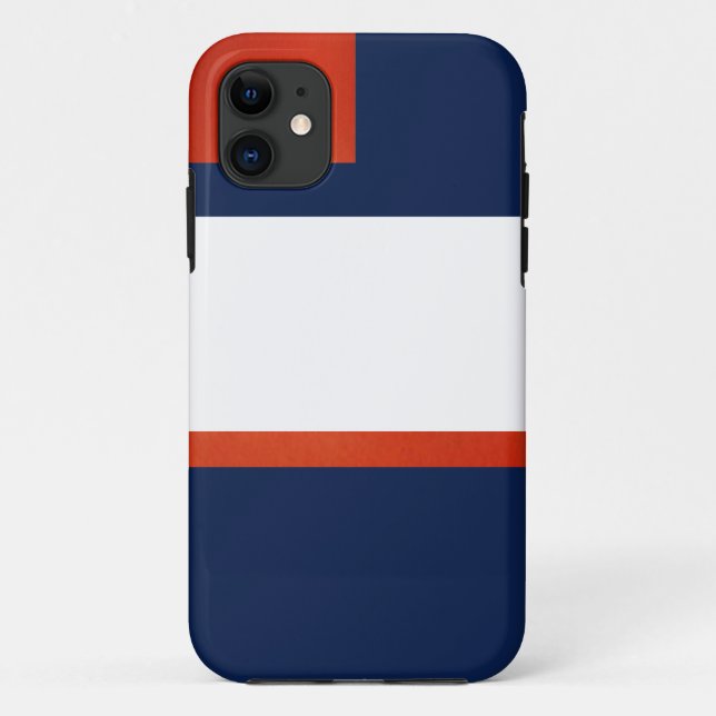 Azul Contemporâneo. Capas de iphone laranja e bran (Verso)