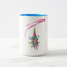 Azul da planta de amizade caneca do Dois-Tom de 15