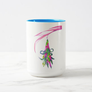 Azul da planta de amizade caneca do Dois-Tom de 15