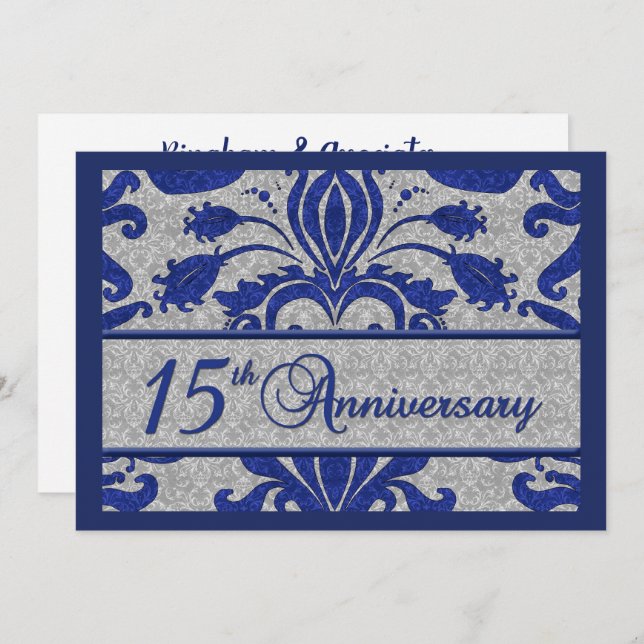 Azul de Anúncio Comercial do 15 (Frente/Verso)