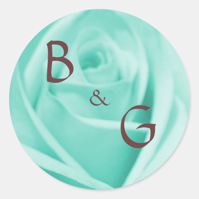 Azul de Casamento e Chocolate - adesivos (Frente)