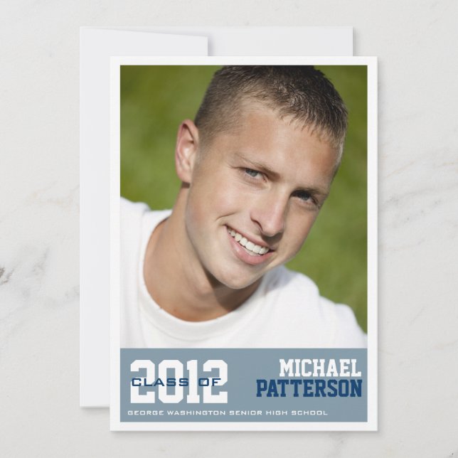 Azul de Convite para Festa de formatura de Fotogra (Frente)