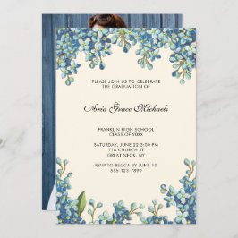 Azul de Convite para Fotografias da Festa de forma