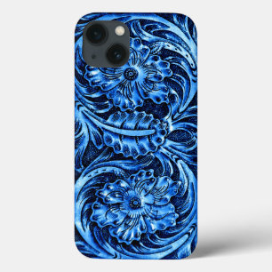 Azul de couro utilizado ferramentas exótico do