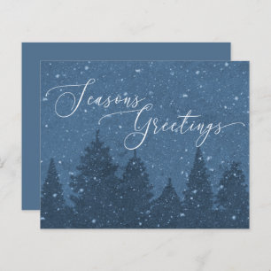 Azul de Feriado Empresarial Elegante de Orçamento