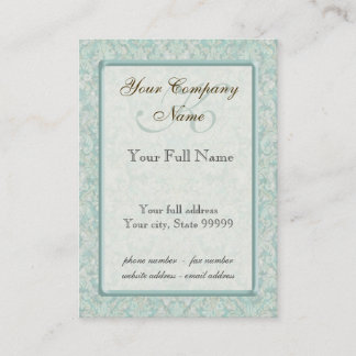 Azul de Fleur di Lys Damasco & cartões de visitas