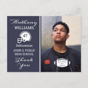 Azul de foto de futebol   Cartão postal para a gr