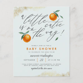 Azul De Orçamento Um Pequeno Chá de fraldas Laranj