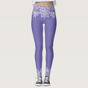 Azul de Regência com Leggings Spandex do Lace Loo