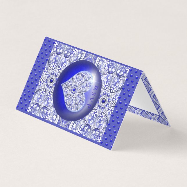 Azul de rendas cerâmicas de Grécia (Frente)