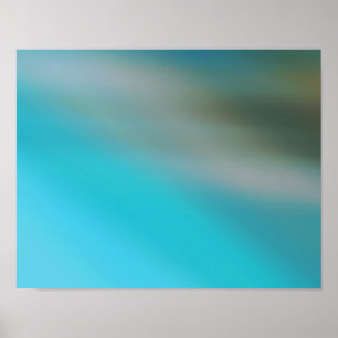 Azul de turquesa & poster abstrato moderno de