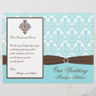 Azul do Aqua, Brown, programa branco do casamento