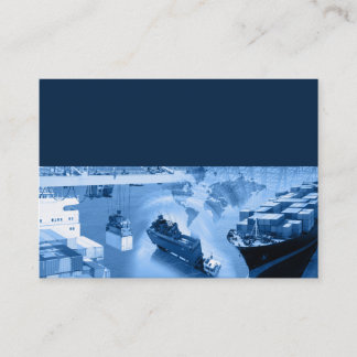 Azul do cartão de visita do modelo da logística do