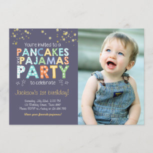 Azul do menino do convite do aniversário da