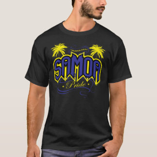 Azul do orgulho de Samoa & Yellwo - t-shirt