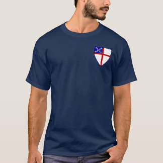 Azul do t-shirt da manutenção programada com