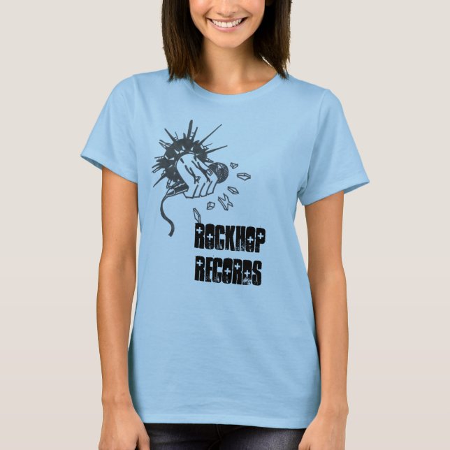 AZUL DO T-SHIRT DAS MULHERES (Frente)