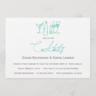 Azul dos convites | do cocktail do casamento