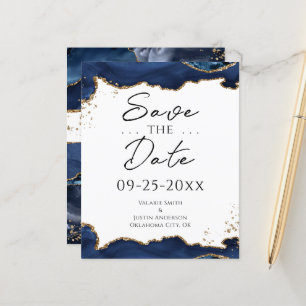 Azul, Dourada Glitter Agate Salvar a Data