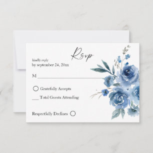 Azul Dusty e Azul Floral 2 sem placa RSVP de Refei
