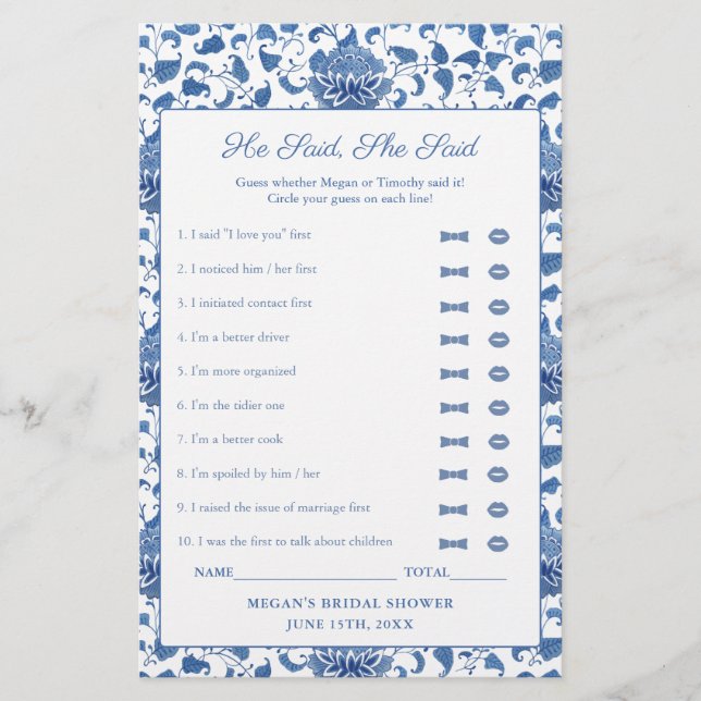 Azul E Branco Ele Disse Que Disse Que Ela Disse Ca (Frente)