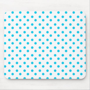 Azul e branco pontilha Mousepad