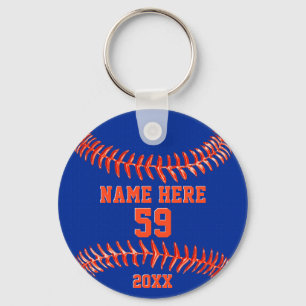 Azul e chaveiro personalizado laranja do softball