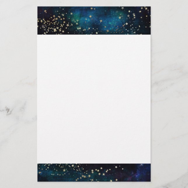 Azul e Dourado sob o céu noturno das estrelas (Frente)