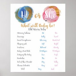 Azul e Rosa Ele ou Ela Velhos Esposas Tale Poster