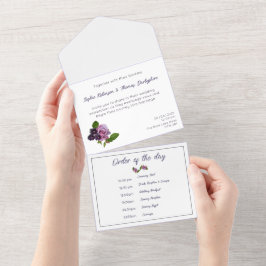 Azul e roxo floral