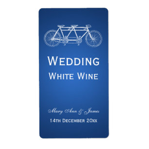 Azul em tandem da bicicleta da etiqueta elegante