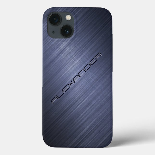 Azul Escuro Alumínio Bruto em Alumínio Metálico Ol (Verso)