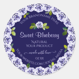 Azul escuro etiquetas de encapsulamento de produto