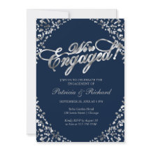 Azul Estamos Envolvidos Convite à Festa de noivado