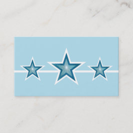 Azul Estrela 3 cartão de visita azul pálido