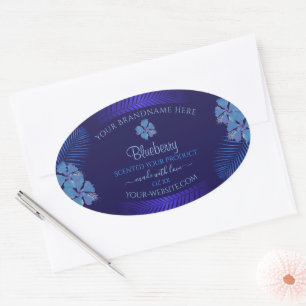 Azul Exótico Etiquetas de Produto Teal Hawaiian Fl