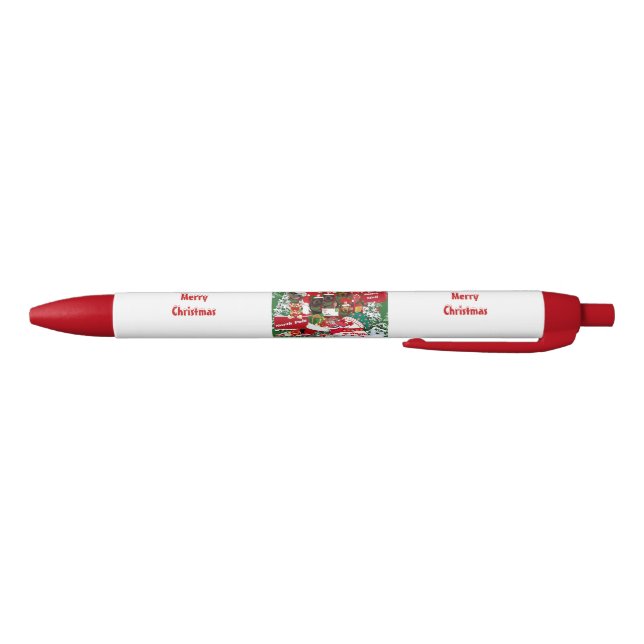 Azul Feliz Caneta de Natal (Parte Inferior)