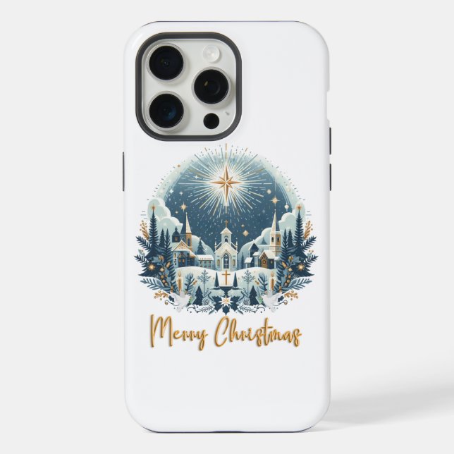 Azul Feliz Natal e ouro (Verso)