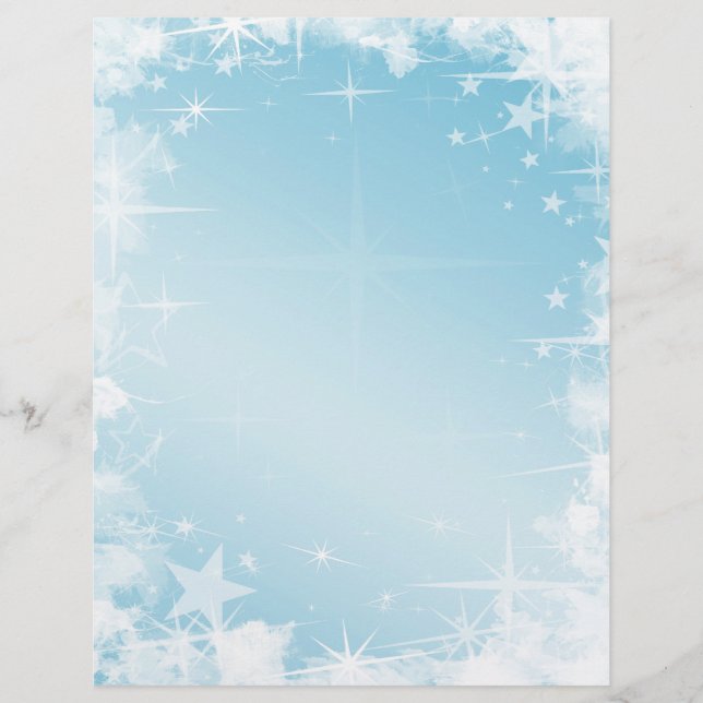 Azul Feriado - Estrelas Letterhead (Frente)