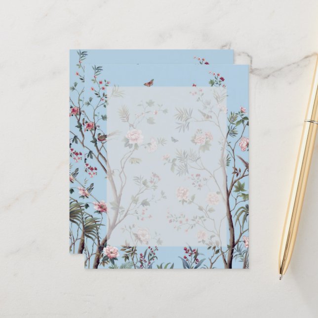 Azul-floral antigo (Frente/Verso In Situ)