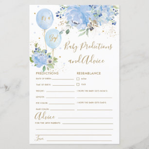 Azul Floral Balão Bebês Predições e Conselhos
