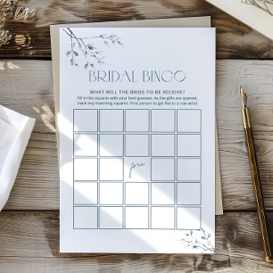Azul Floral - Jogo do Chá de panela Botânico Bingo