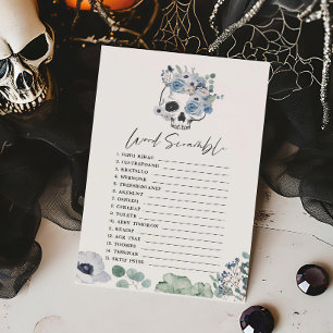 Azul, Gótico, Caveira Floral, Jogo de Palavra