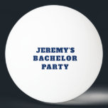 Azul Hashtag da bola de Pong do partido de veado<br><div class="desc">Bola personalizada de Pong da cerveja do partido do despedida de solteiro ou de veado com Wedding Hashtag</div>