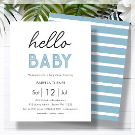 Azul | Hello Baby | Convite ao Chá de fraldas
