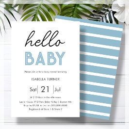 Azul | Hello Baby | Convite ao Chá de fraldas