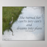 Azul Heron Watercolor Poster