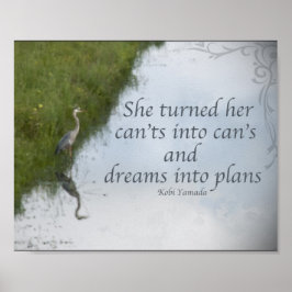 Azul Heron Watercolor Poster