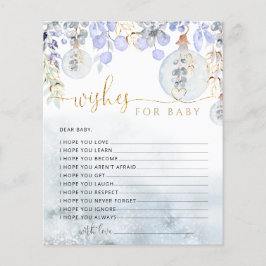Azul-inverno Desejos para bebês