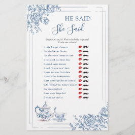 Azul, Jardim Vitoriano, Chá Bridal, Ele Disse Que 